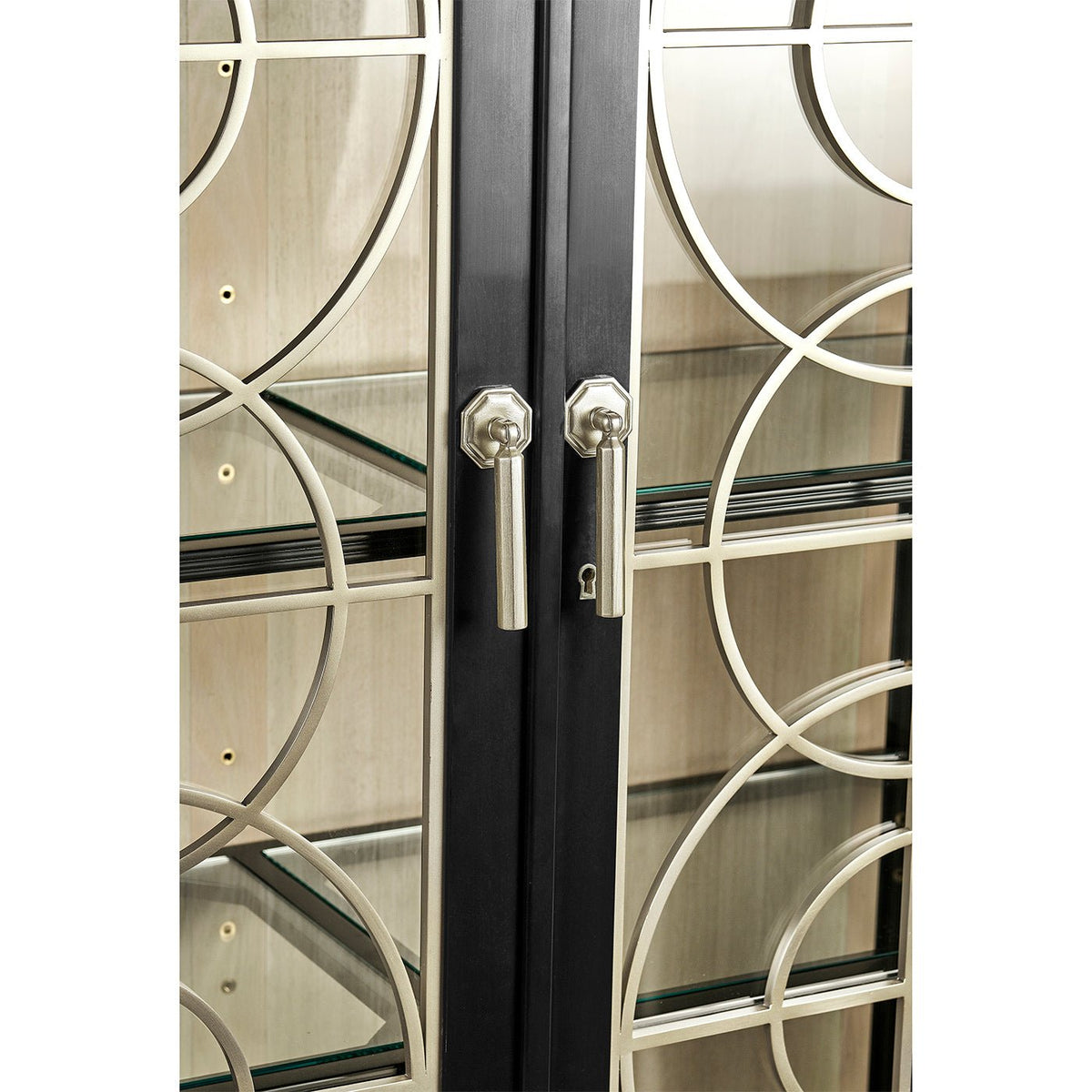 Classic Black Display Cabinet - English Georgian America