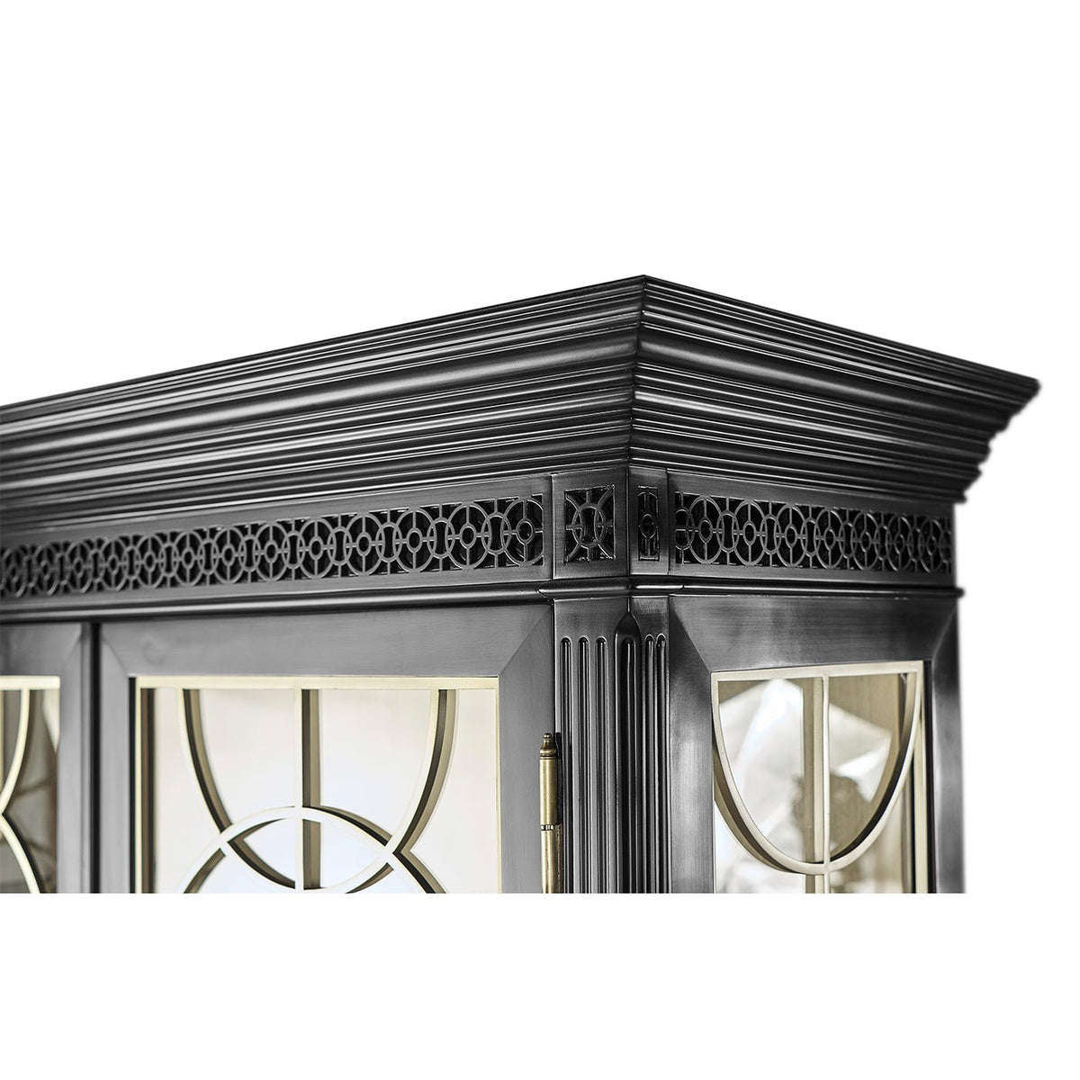 Classic Black Display Cabinet - English Georgian America