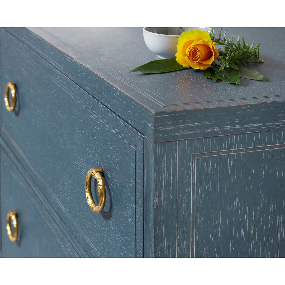 Classic Blue Painted Dresser - English Georgian America