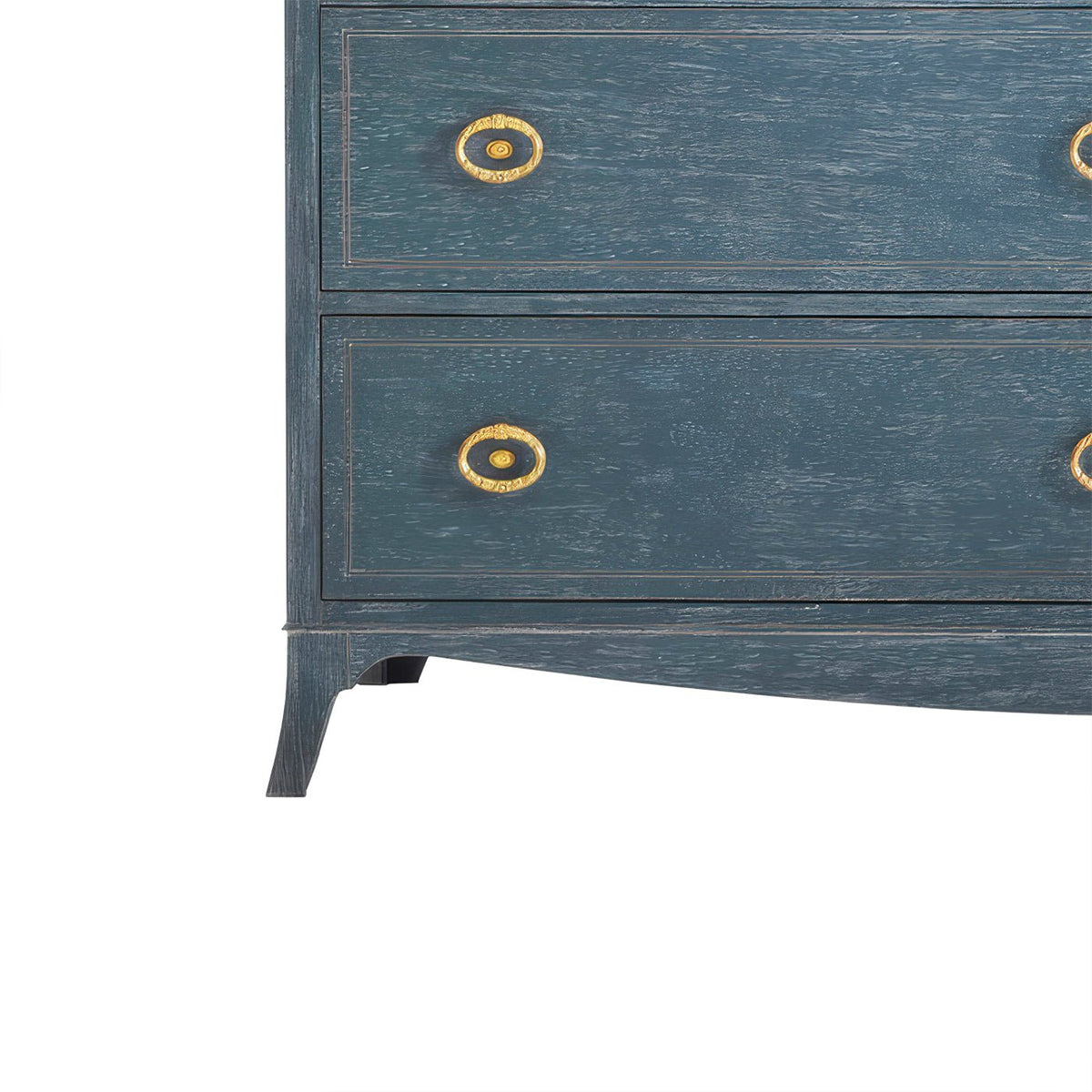 Classic Blue Painted Dresser - English Georgian America