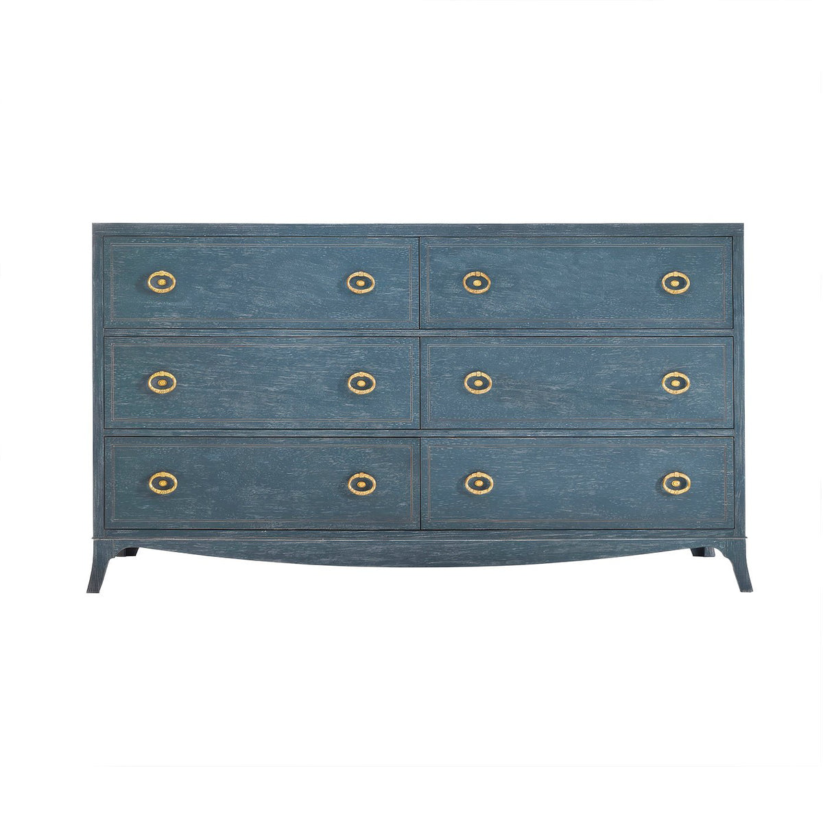 Classic Blue Painted Dresser - English Georgian America
