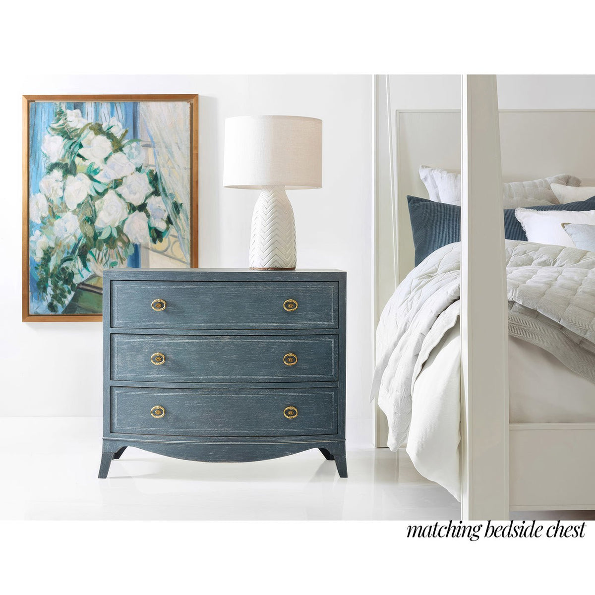 Classic Blue Painted Dresser - English Georgian America