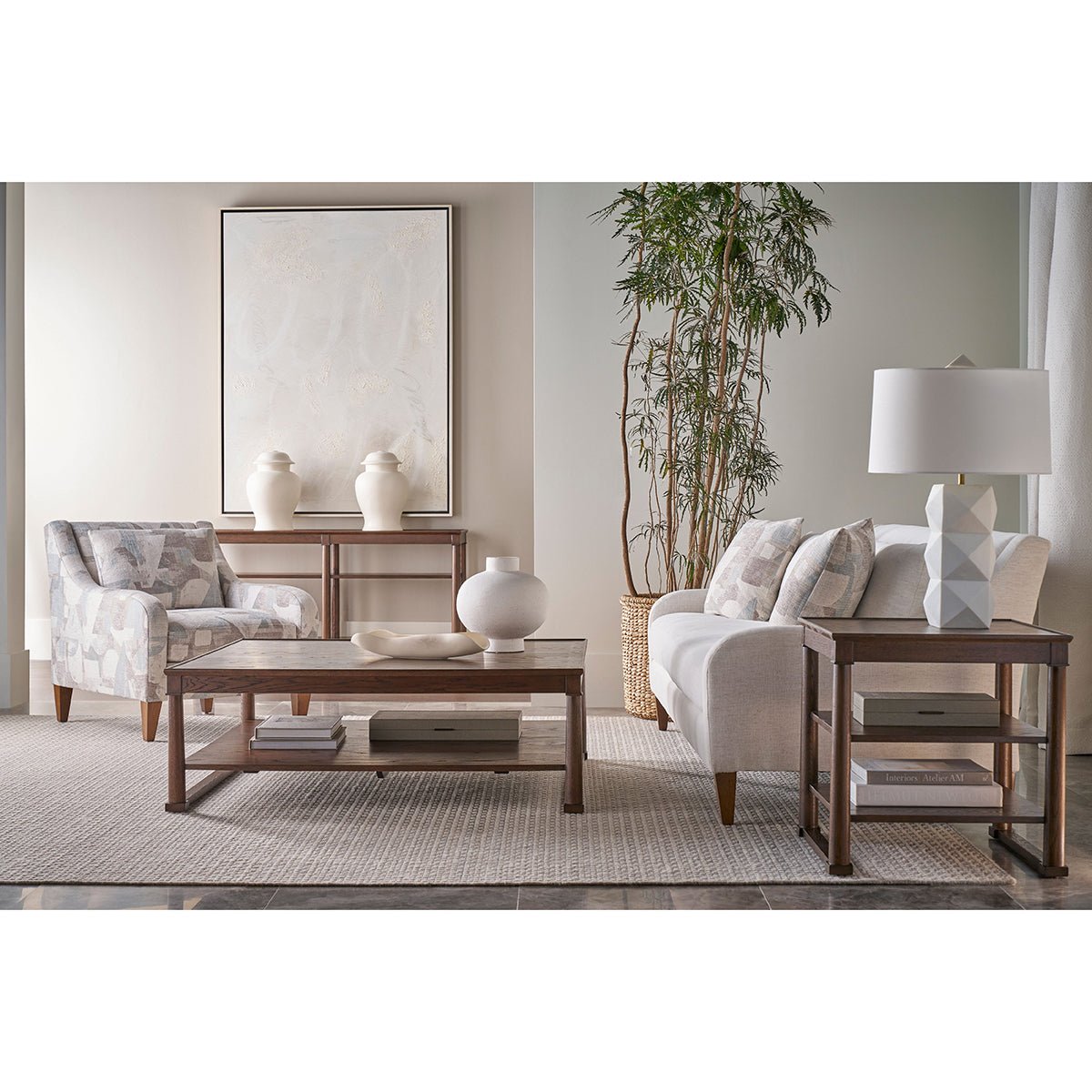 Classic Brown Oak Console - English Georgian America