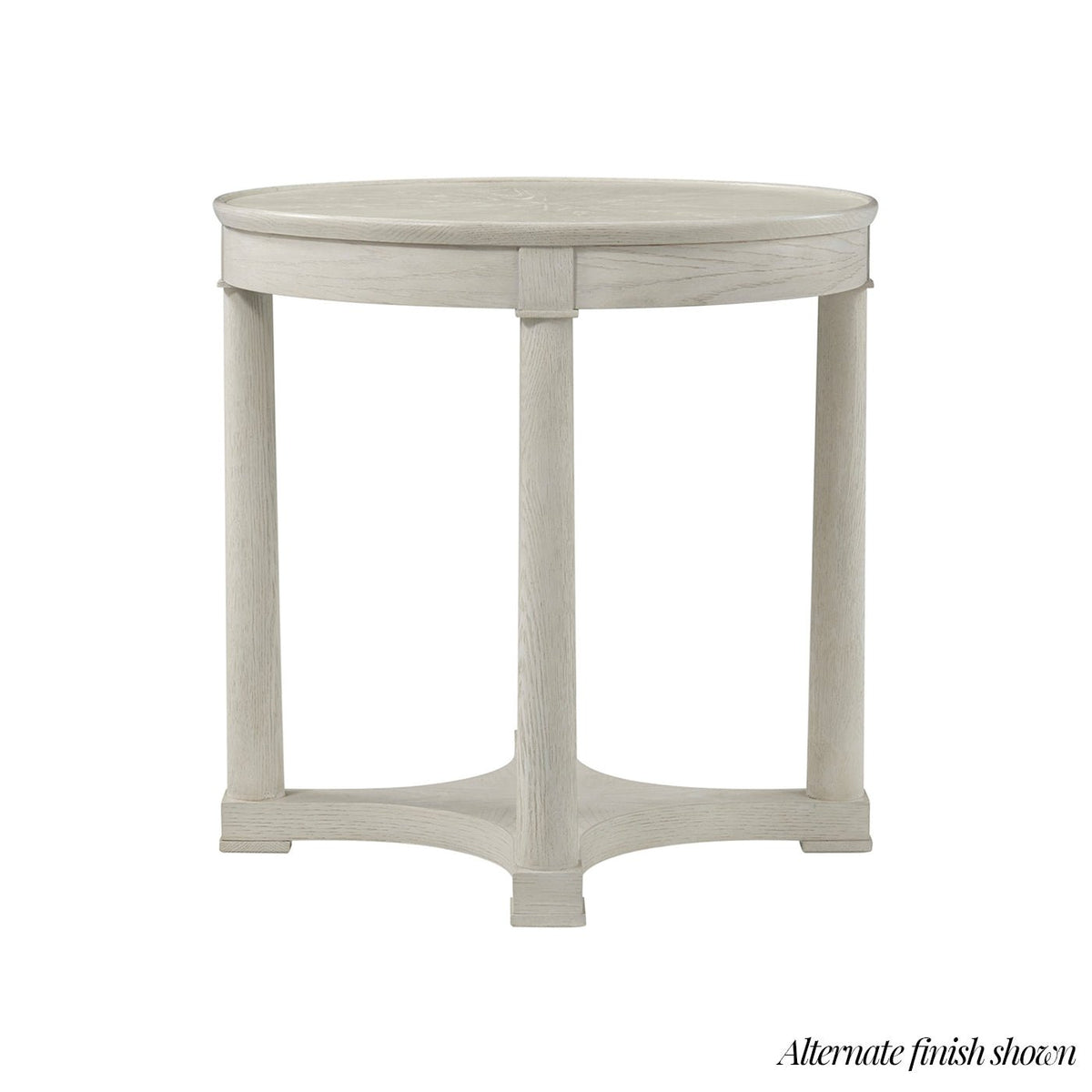 Classic Brown Round Side Table - English Georgian America