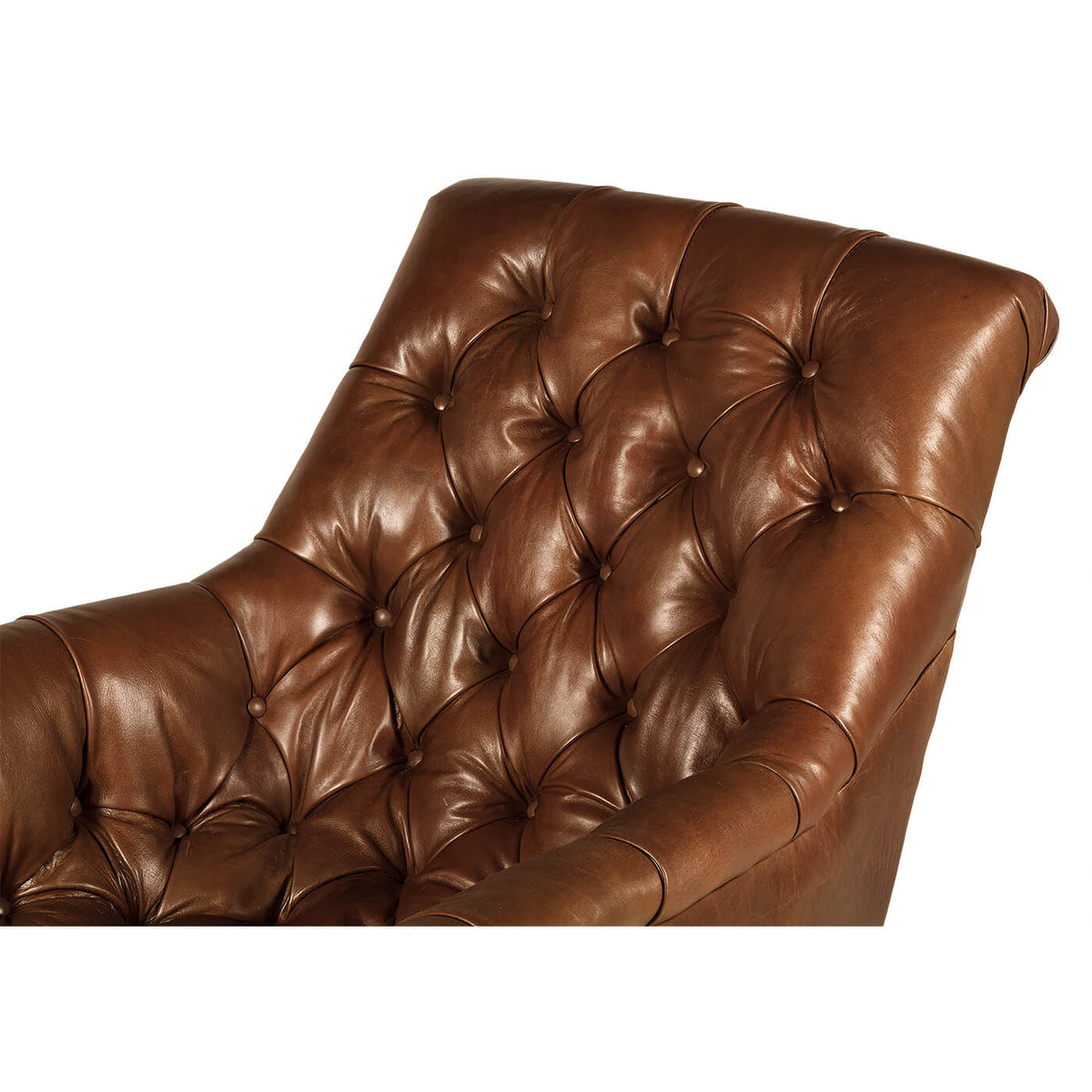 Classic English Tufted Club Chair - English Georgian America