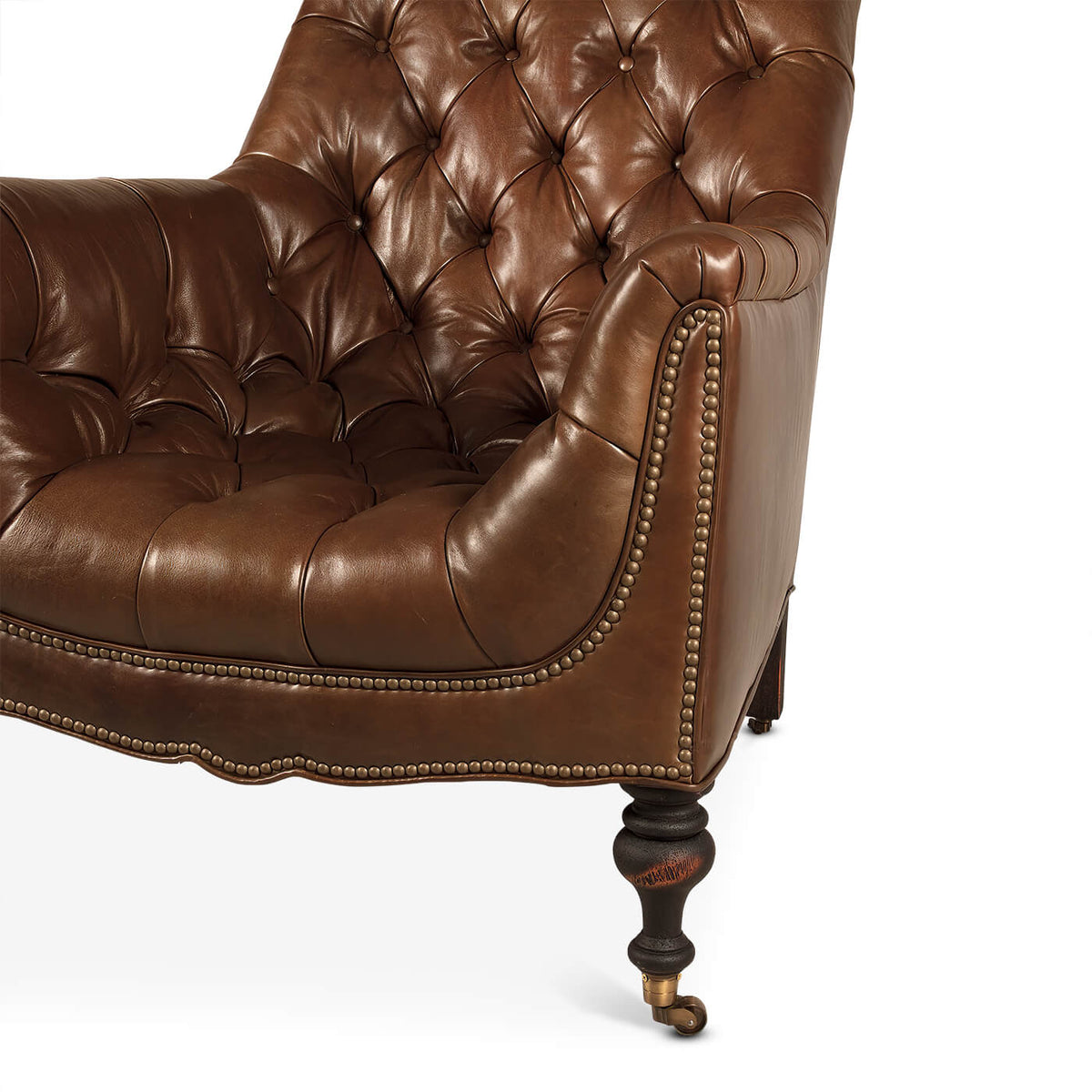 Classic English Tufted Club Chair - English Georgian America