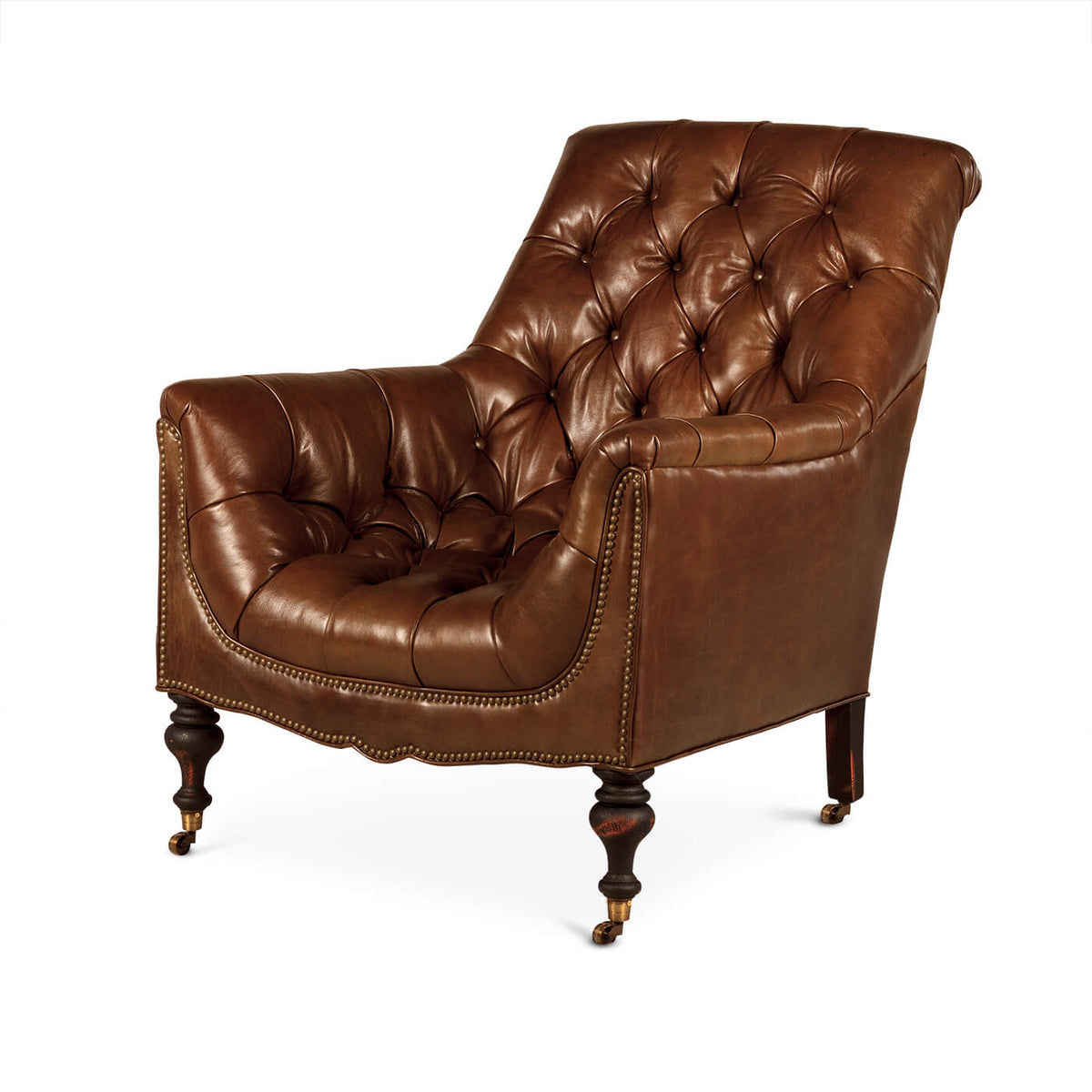 Classic English Tufted Club Chair - English Georgian America
