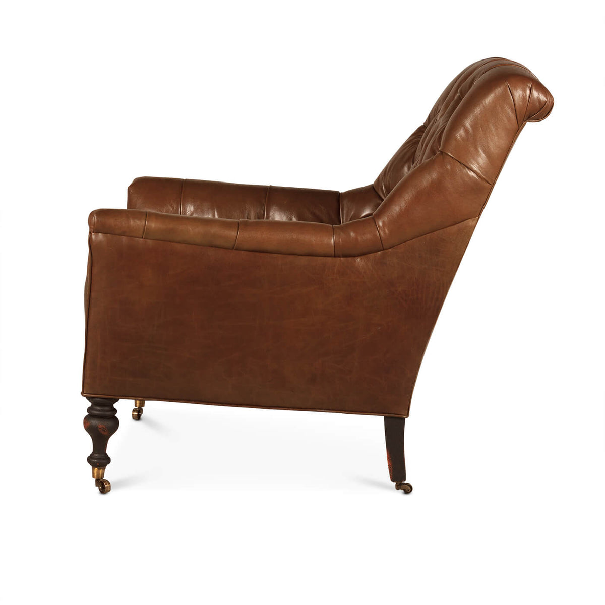 Classic English Tufted Club Chair - English Georgian America