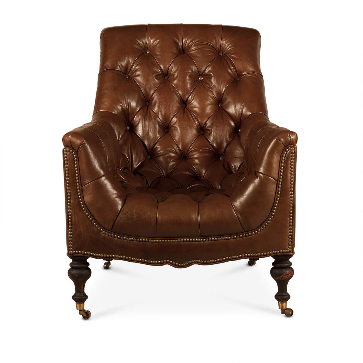 Classic English Tufted Club Chair - English Georgian America