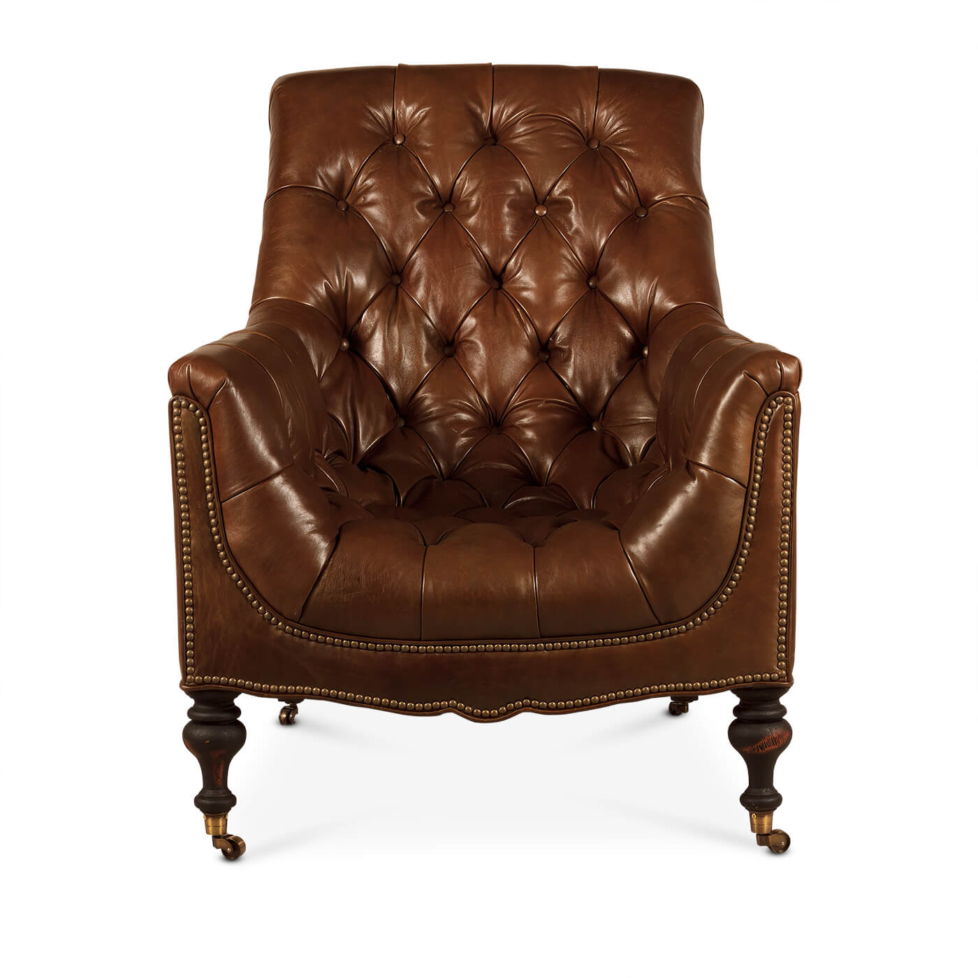 Classic English Tufted Club Chair - English Georgian America