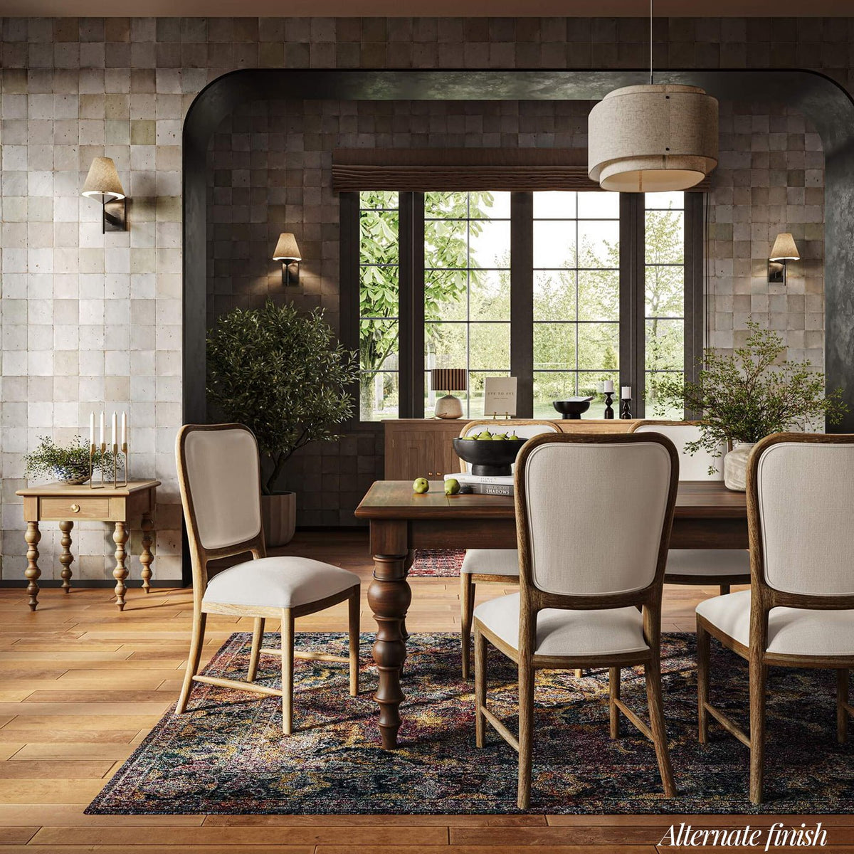 Classic Farmhouse Dining Table - Walnut Finish - English Georgian America