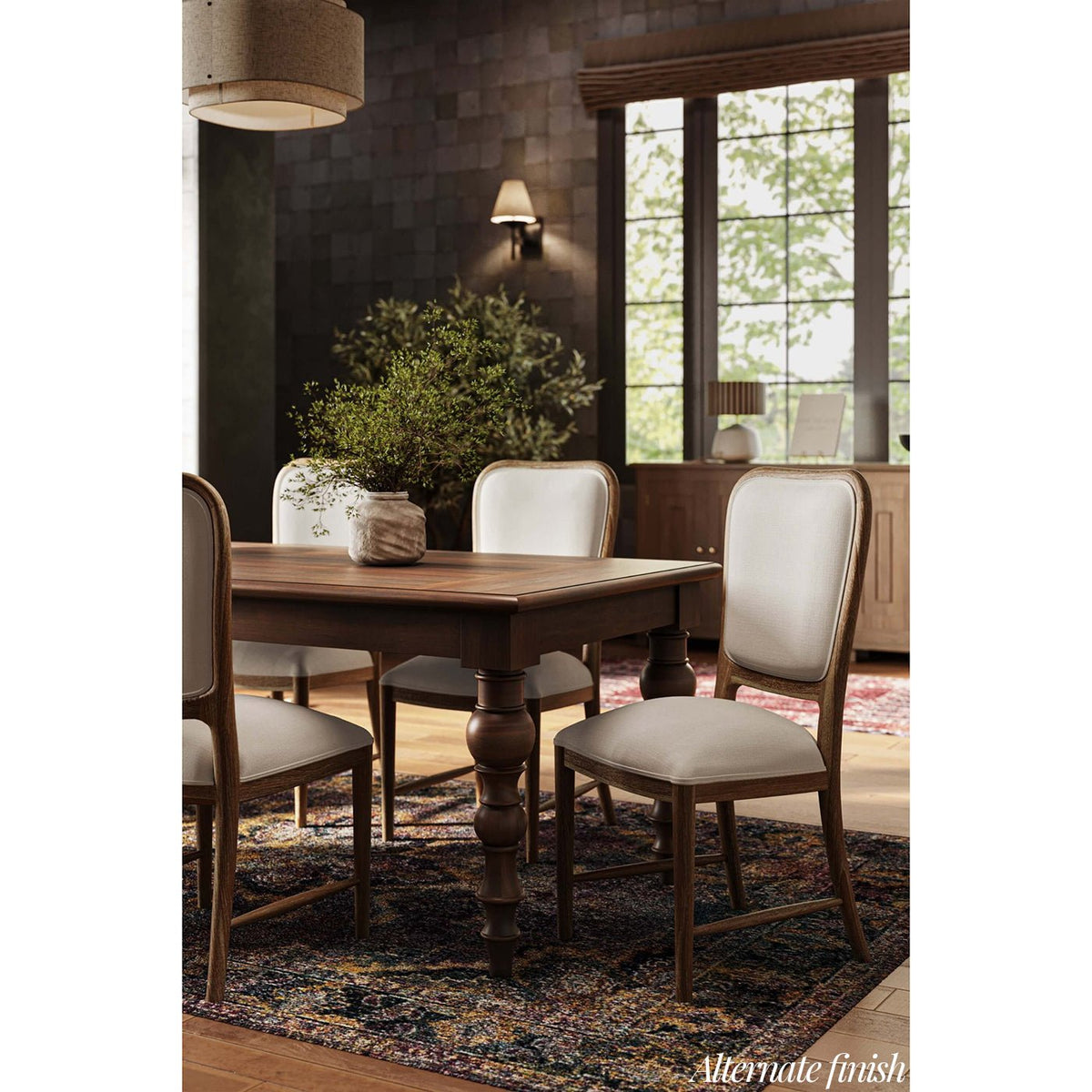 Classic Farmhouse Dining Table - Walnut Finish - English Georgian America