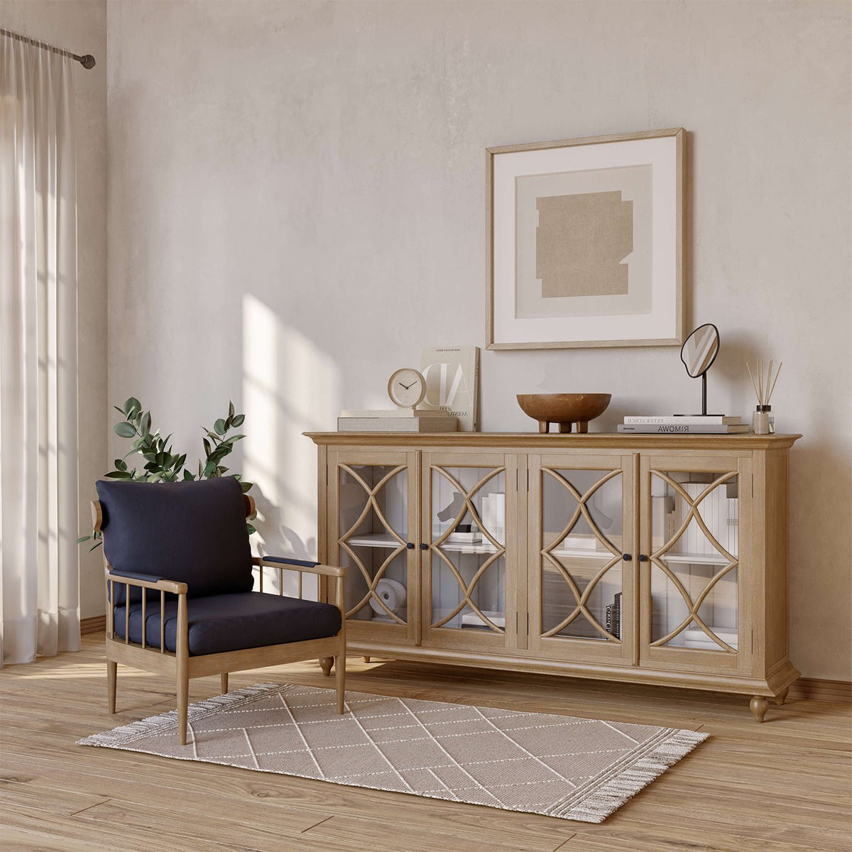 Classic Four Door Credenza - English Georgian America