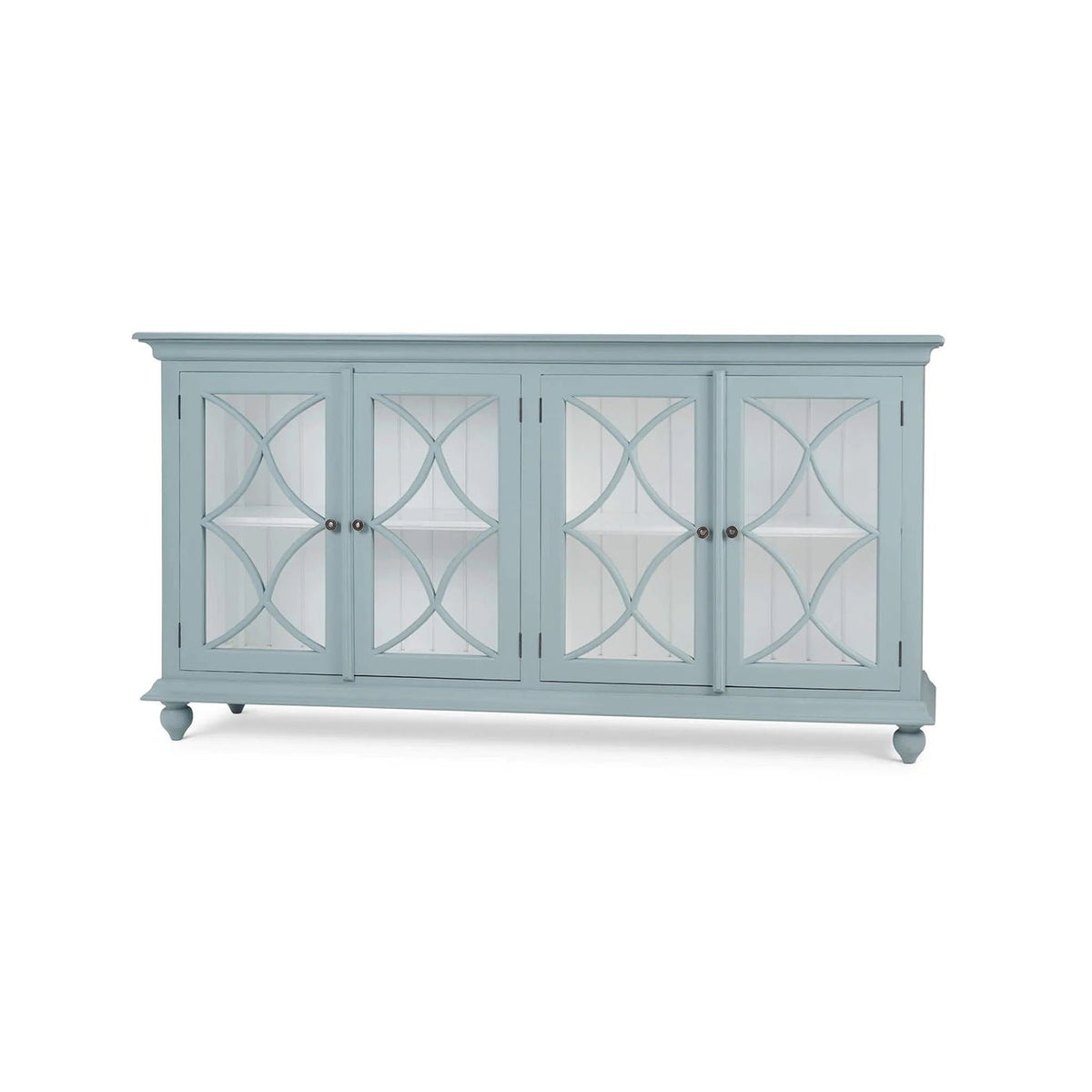 Classic Four Door Credenza - Frosted Blue - English Georgian America