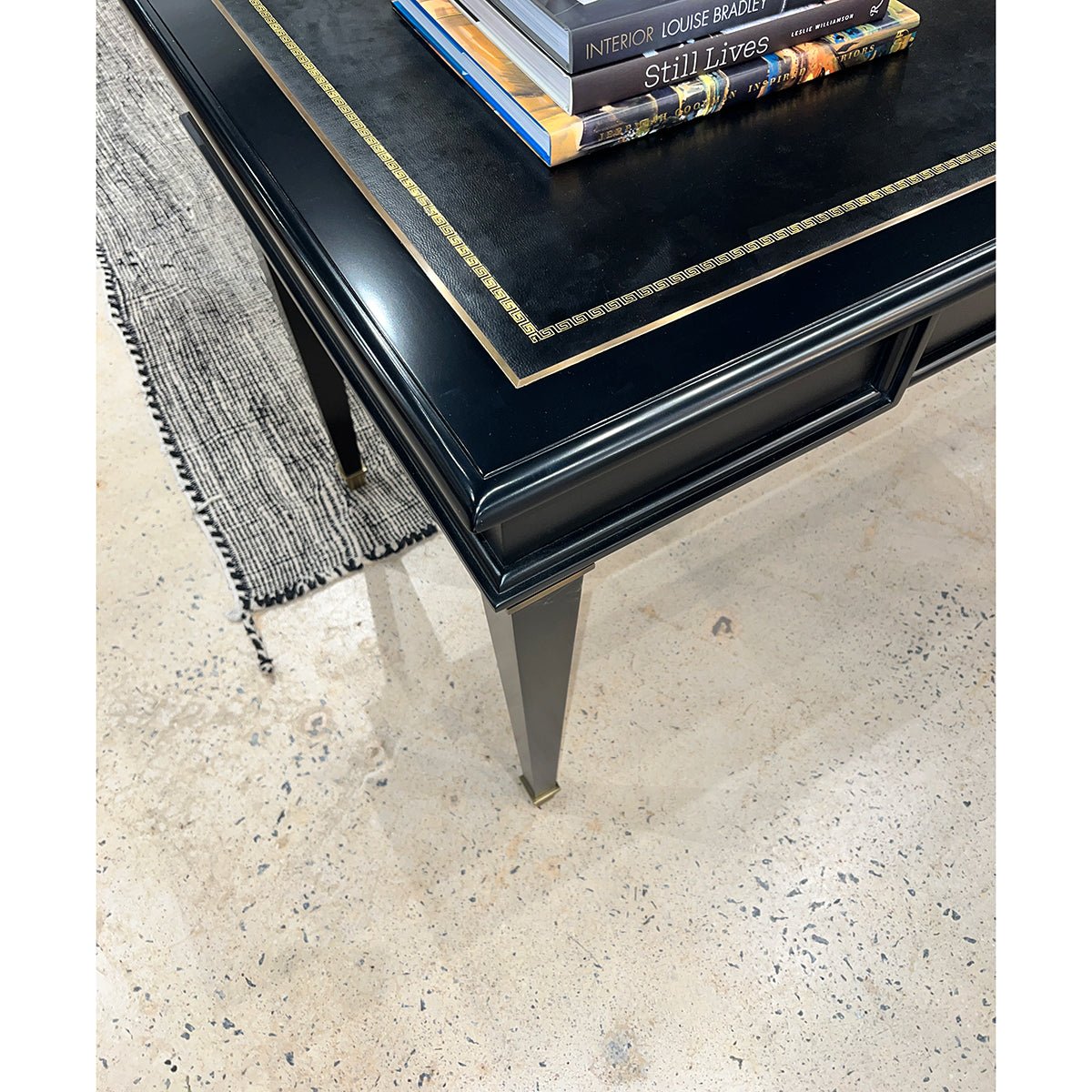 Classic French Black Desk - English Georgian America