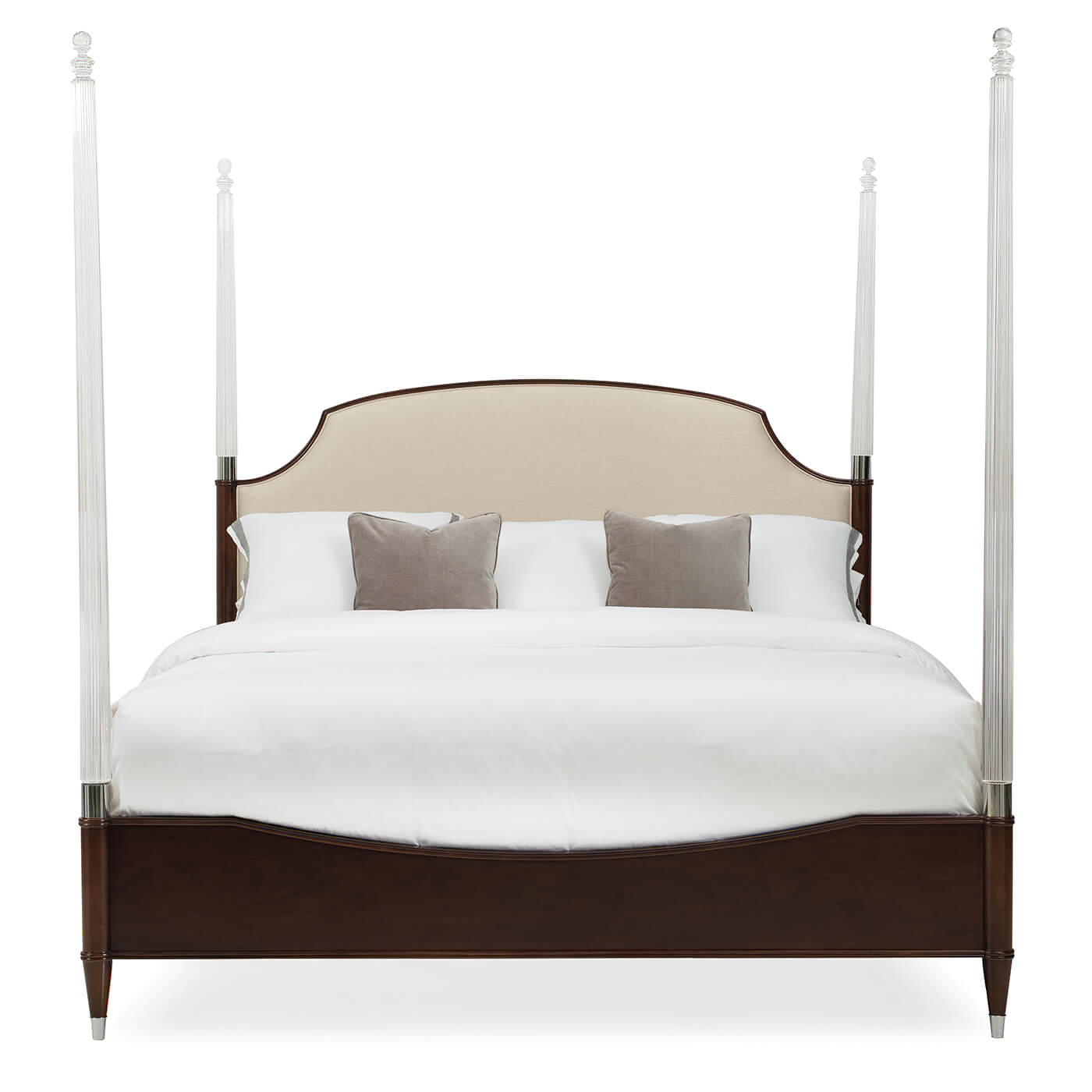 Classic King Size Lucite Four Post King Bed - English Georgian America