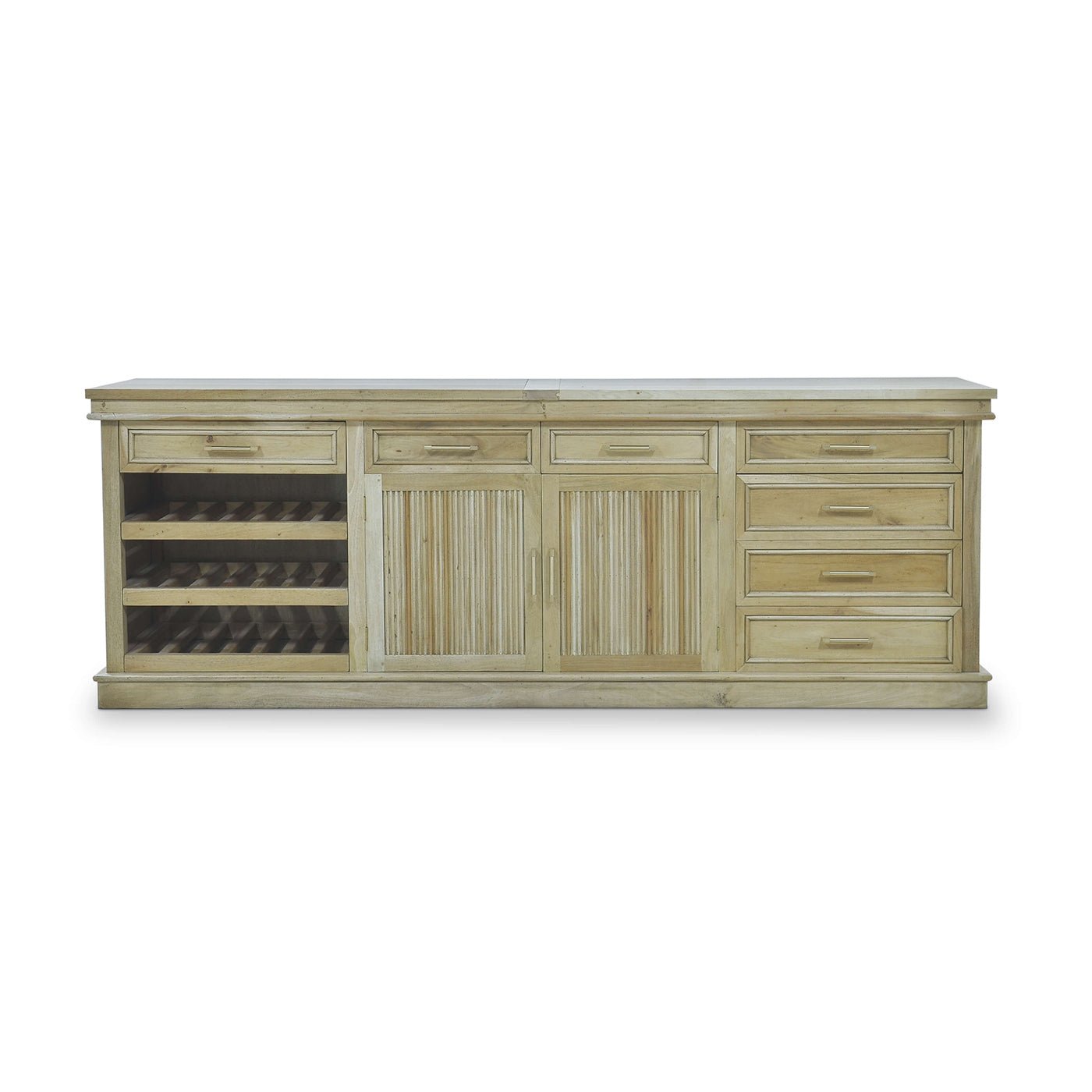 Classic Large Buffet Bar Cabinet - Fruitwood Finish - English Georgian America