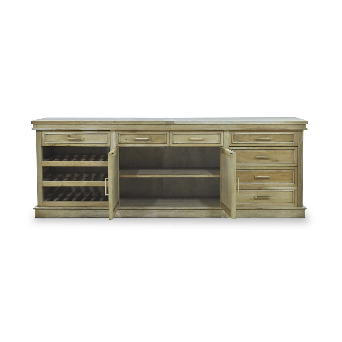 Classic Large Buffet Bar Cabinet - Fruitwood Finish - English Georgian America