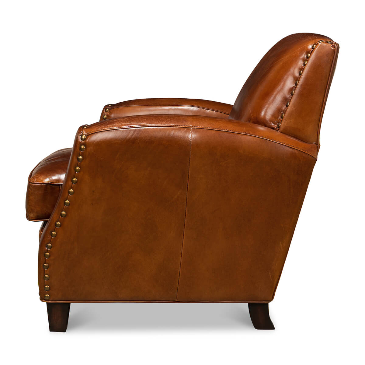 Classic Leather Armchair - English Georgian America