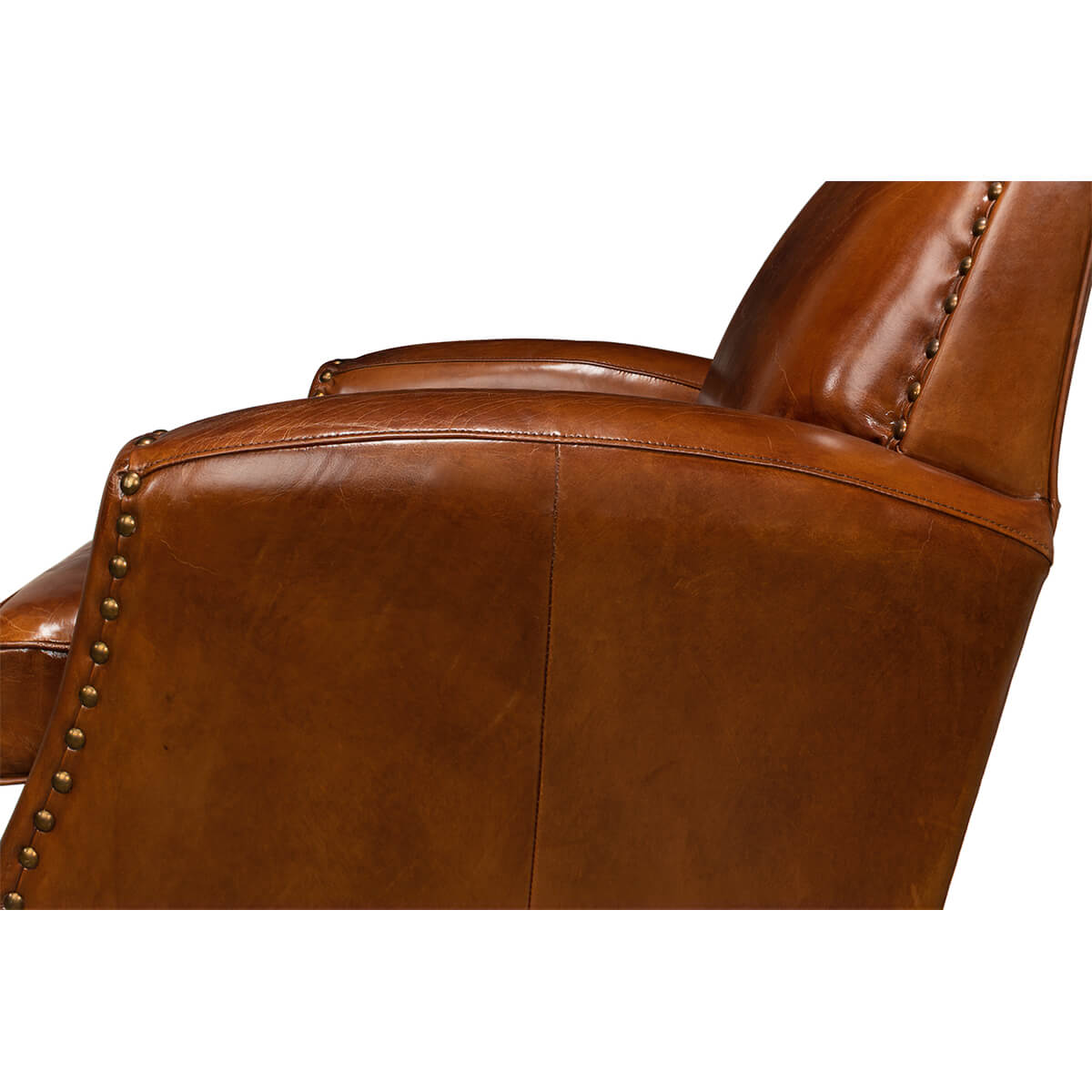 Classic Leather Armchair - English Georgian America