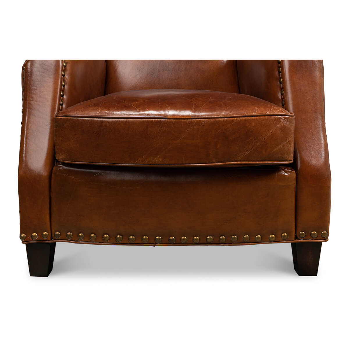 Classic Leather Armchair - English Georgian America