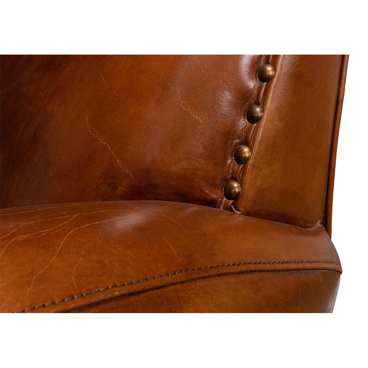 Classic Leather Armchair - English Georgian America