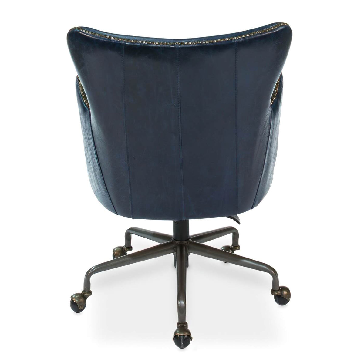 Classic Leather Office Chair - Chateau Blue - English Georgian America