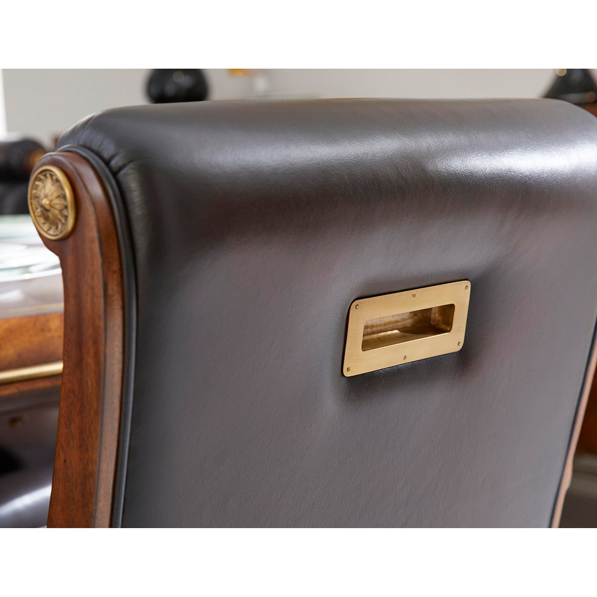 Classic Leather Tufted Dining Chair - English Georgian America