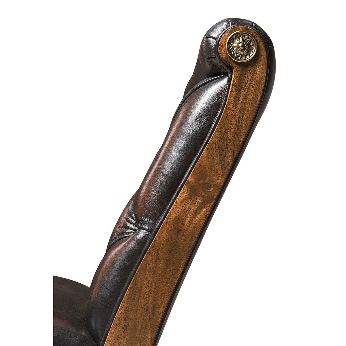 Classic Leather Tufted Dining Chair - English Georgian America