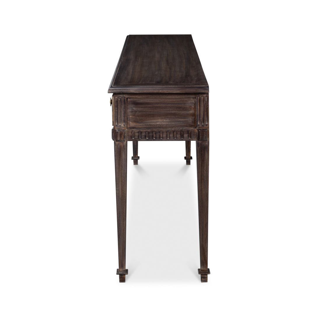 Classic Long Console Table with Drawers - English Georgian America
