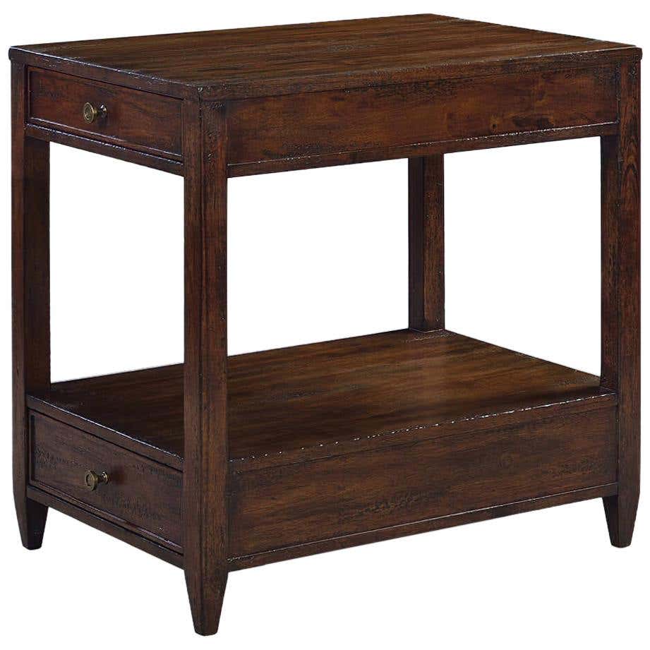 Classic Mahogany Finish Side Table - English Georgian America