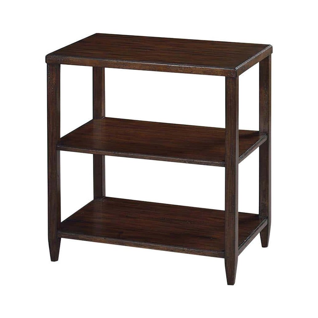 Classic Mahogany Finish Three-Tier Side Table - English Georgian America