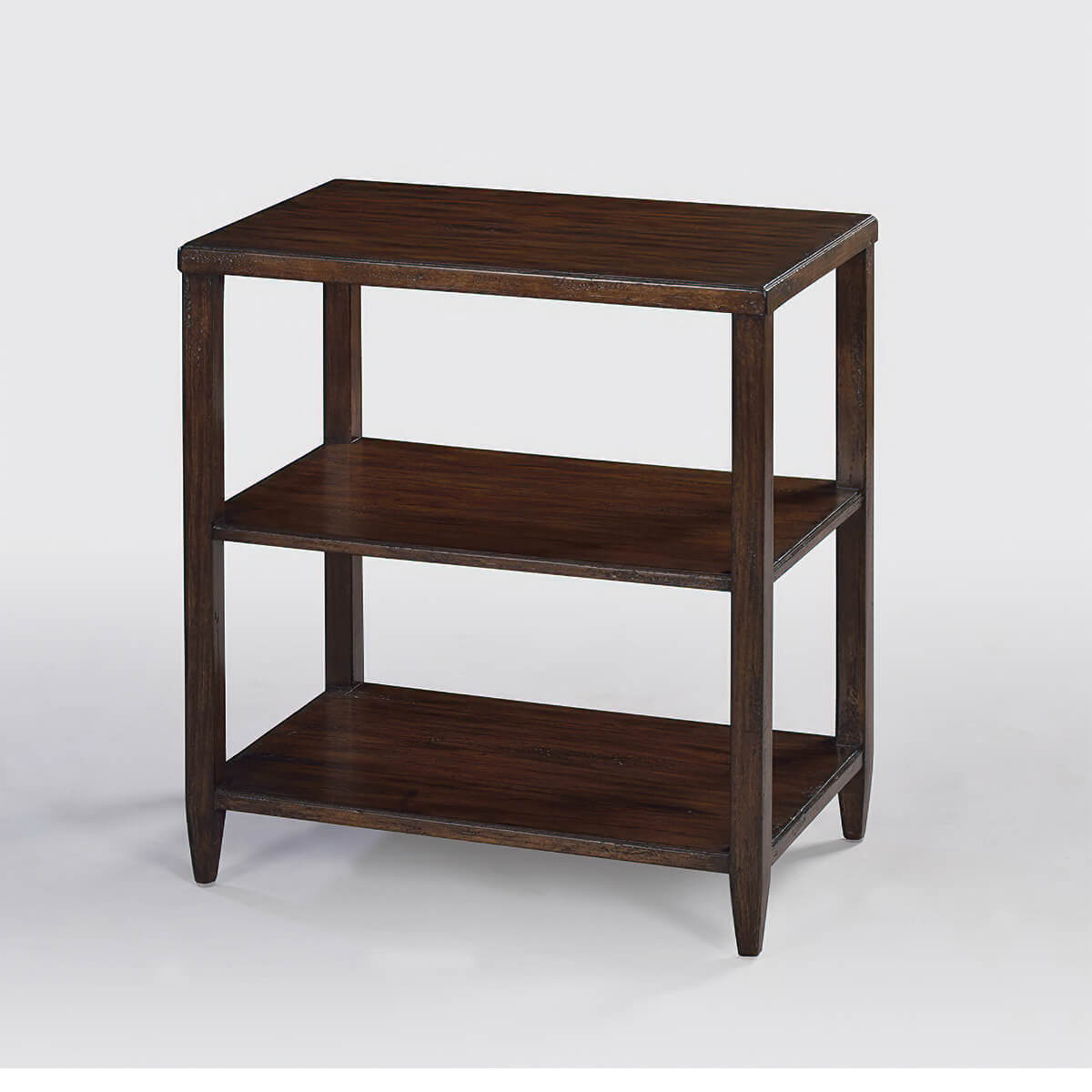 Classic Mahogany Finish Three-Tier Side Table - English Georgian America