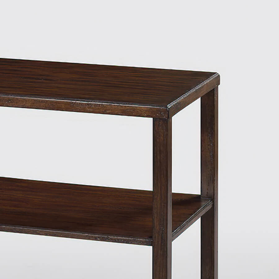 Classic Mahogany Finish Three-Tier Side Table - English Georgian America