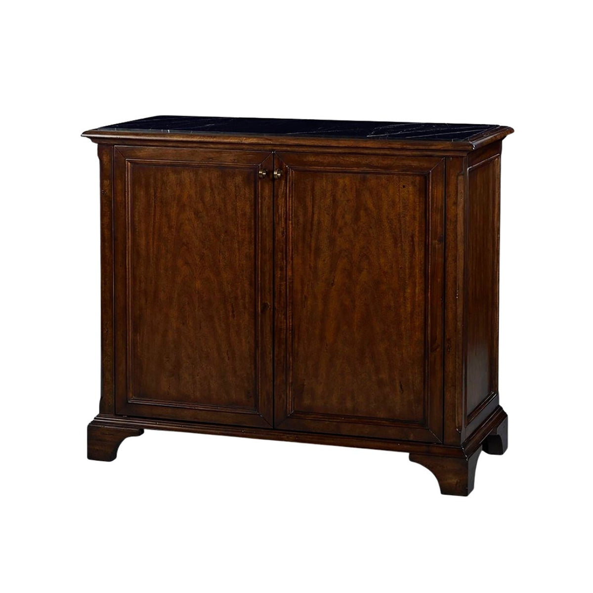 Classic Marble Top Bar Cabinet - English Georgian America