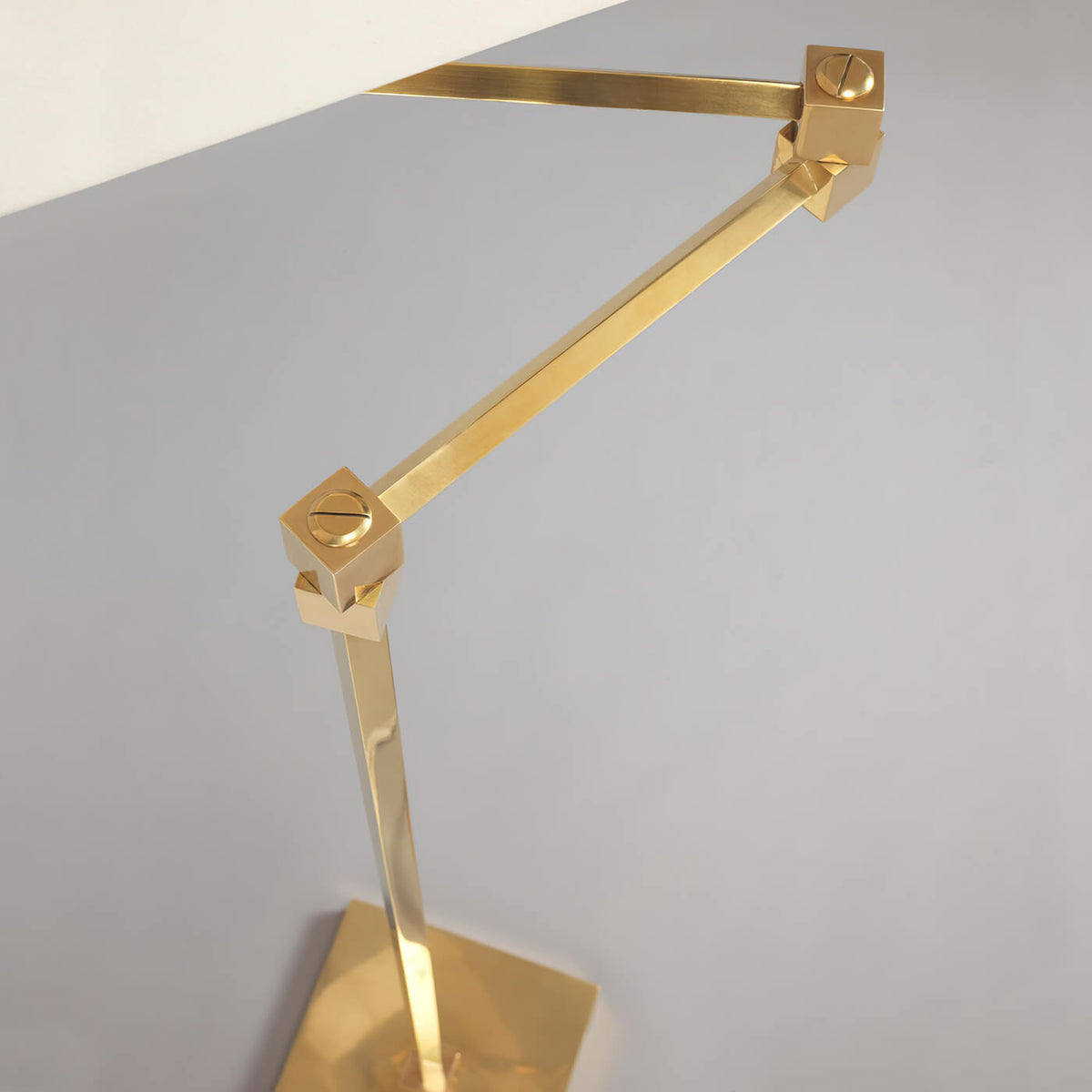 Classic Modern Brass Floor Lamp - English Georgian America
