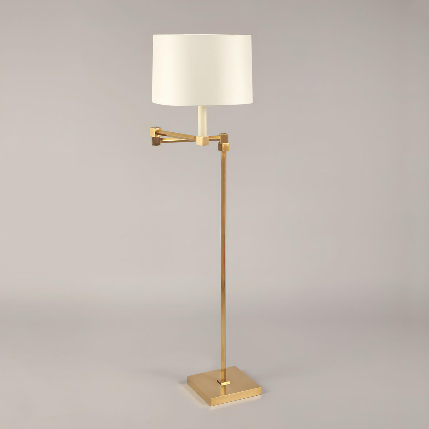 Classic Modern Brass Floor Lamp - English Georgian America