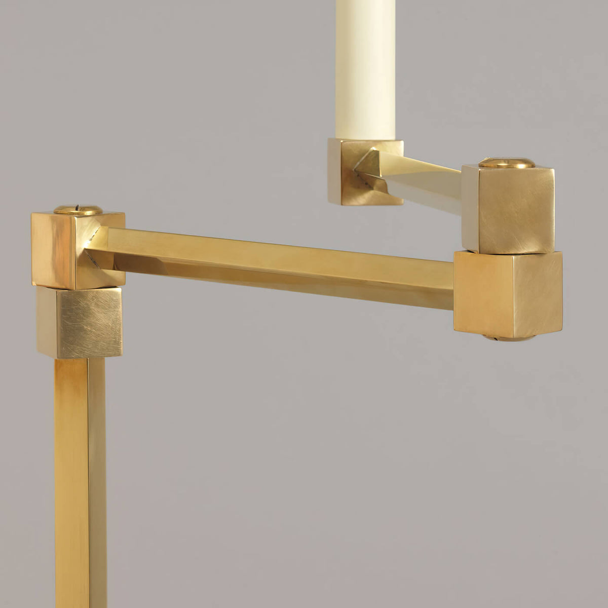 Classic Modern Brass Floor Lamp - English Georgian America