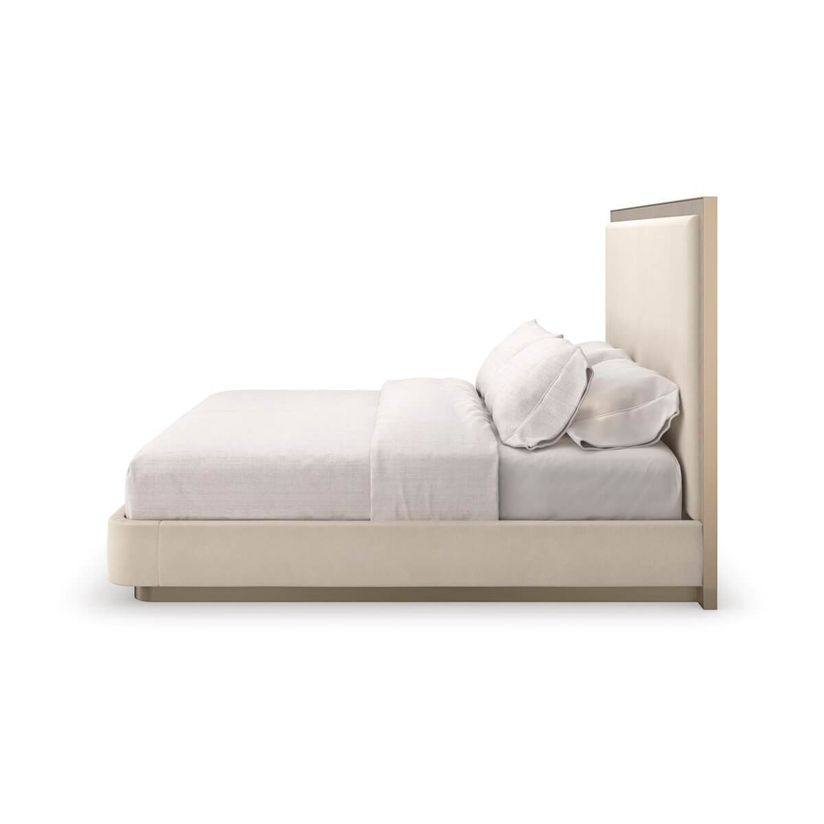 Classic Modern Upholstered King Bed - English Georgian America