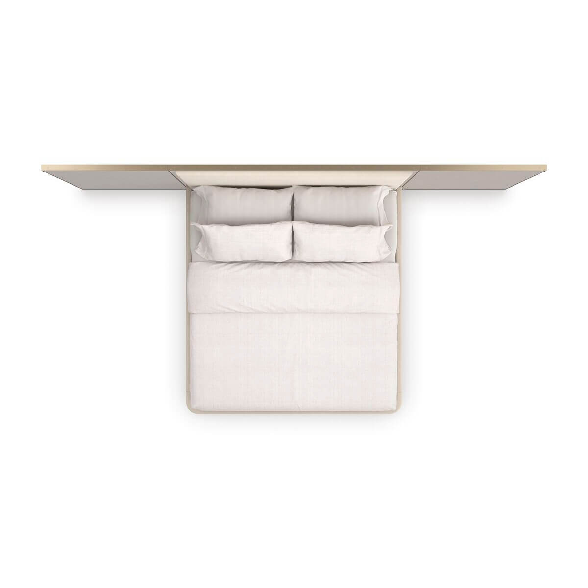 Classic Modern Upholstered King Bed with Wings - English Georgian America