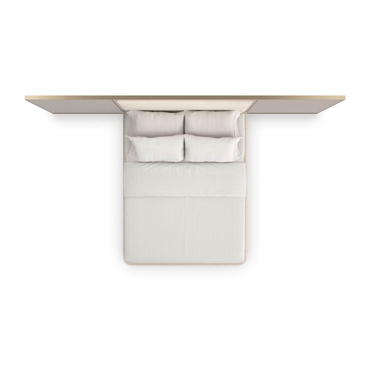 Classic Modern Upholstered Queen Bed with Wings - English Georgian America