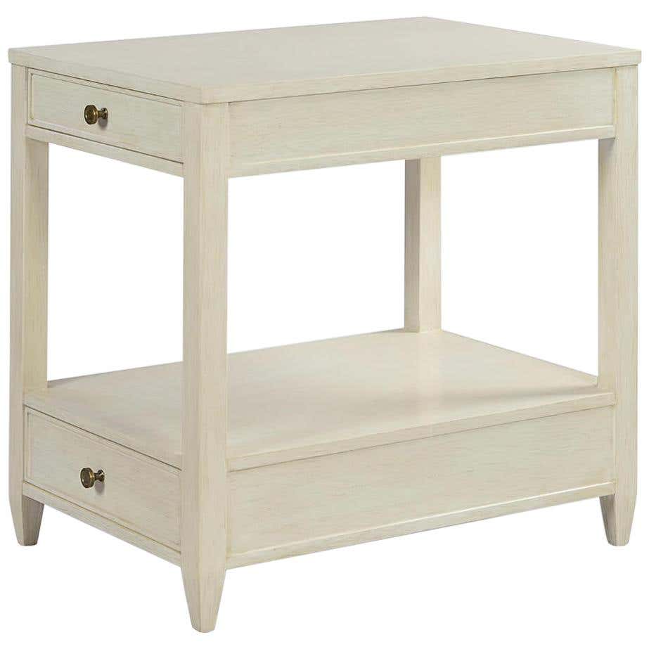 Classic Narrow Side Table - Drift White - English Georgian America