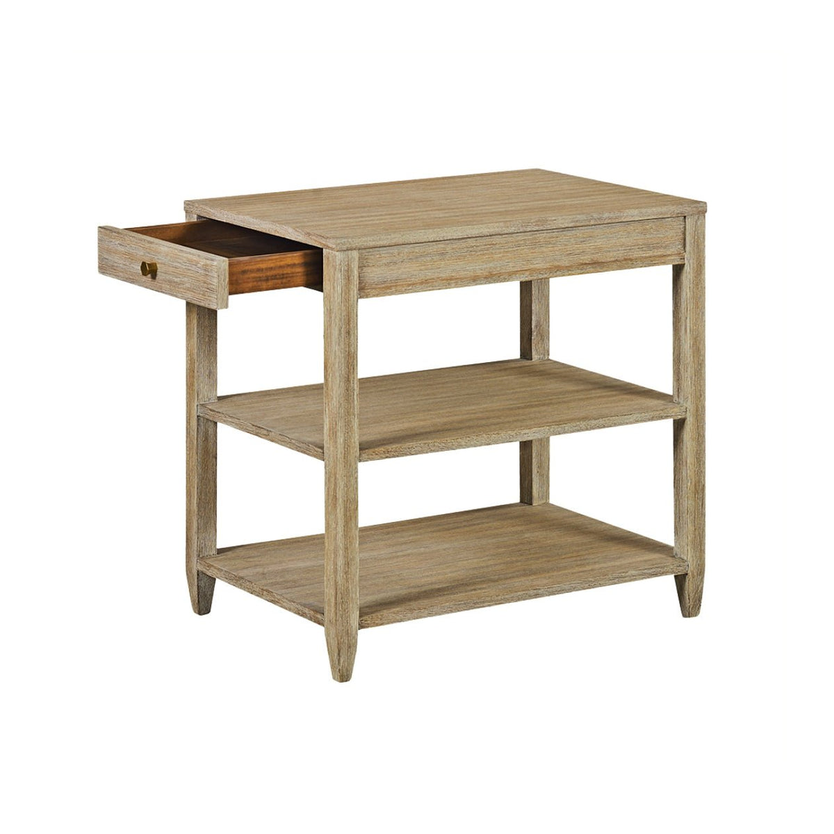 Classic Narrow Side Table with a Weathered Finish - English Georgian America