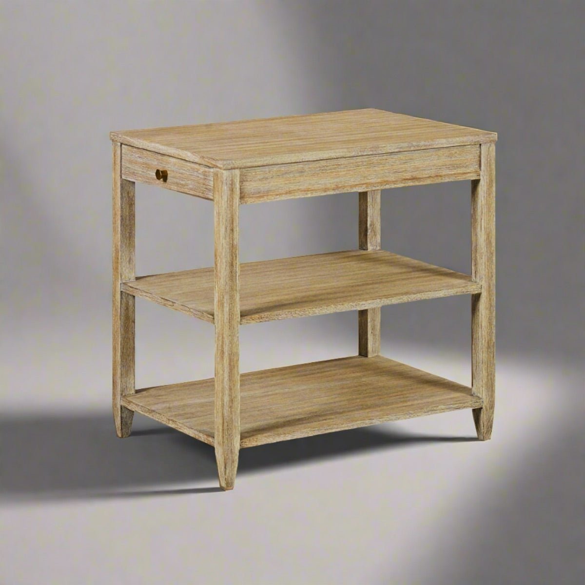 Classic Narrow Side Table with a Weathered Finish - English Georgian America