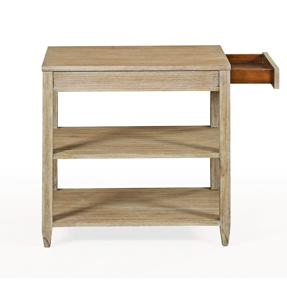 Classic Narrow Side Table with a Weathered Finish - English Georgian America