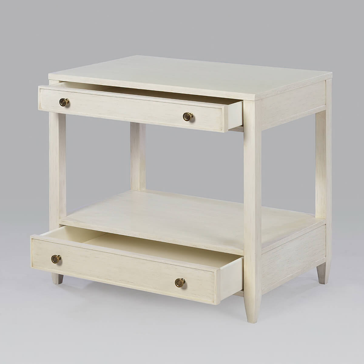 Classic Nightstand - Drift White - English Georgian America