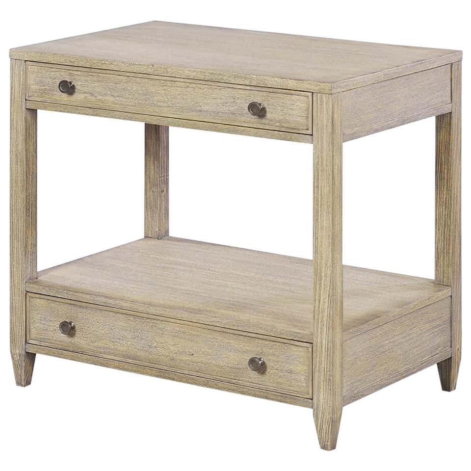 Classic Nightstand - Greyed - English Georgian America