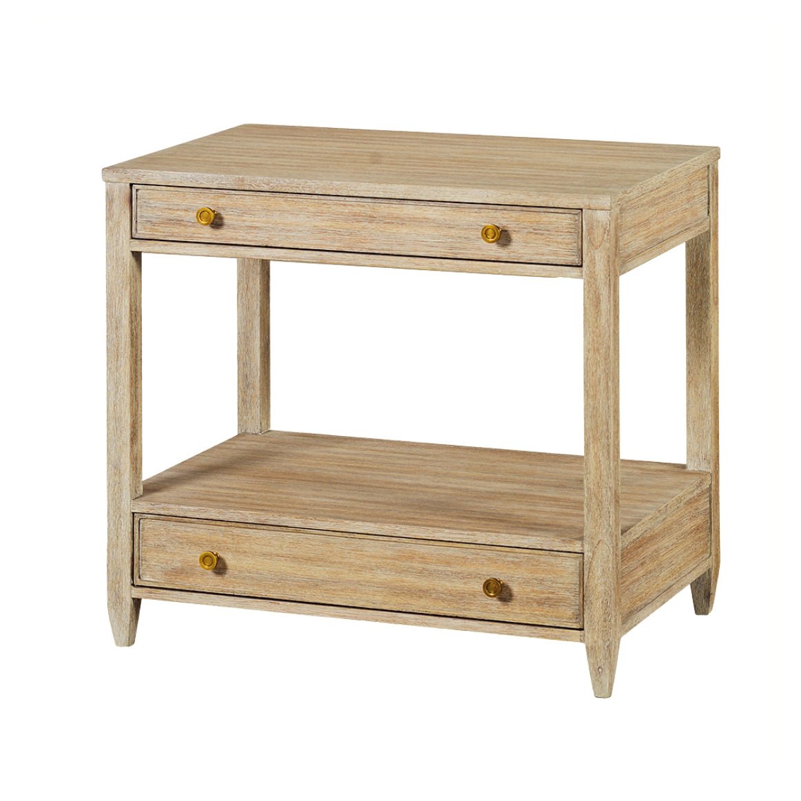 Classic Nightstand with a Weathered Finish - English Georgian America