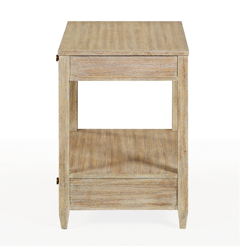 Classic Nightstand with a Weathered Finish - English Georgian America