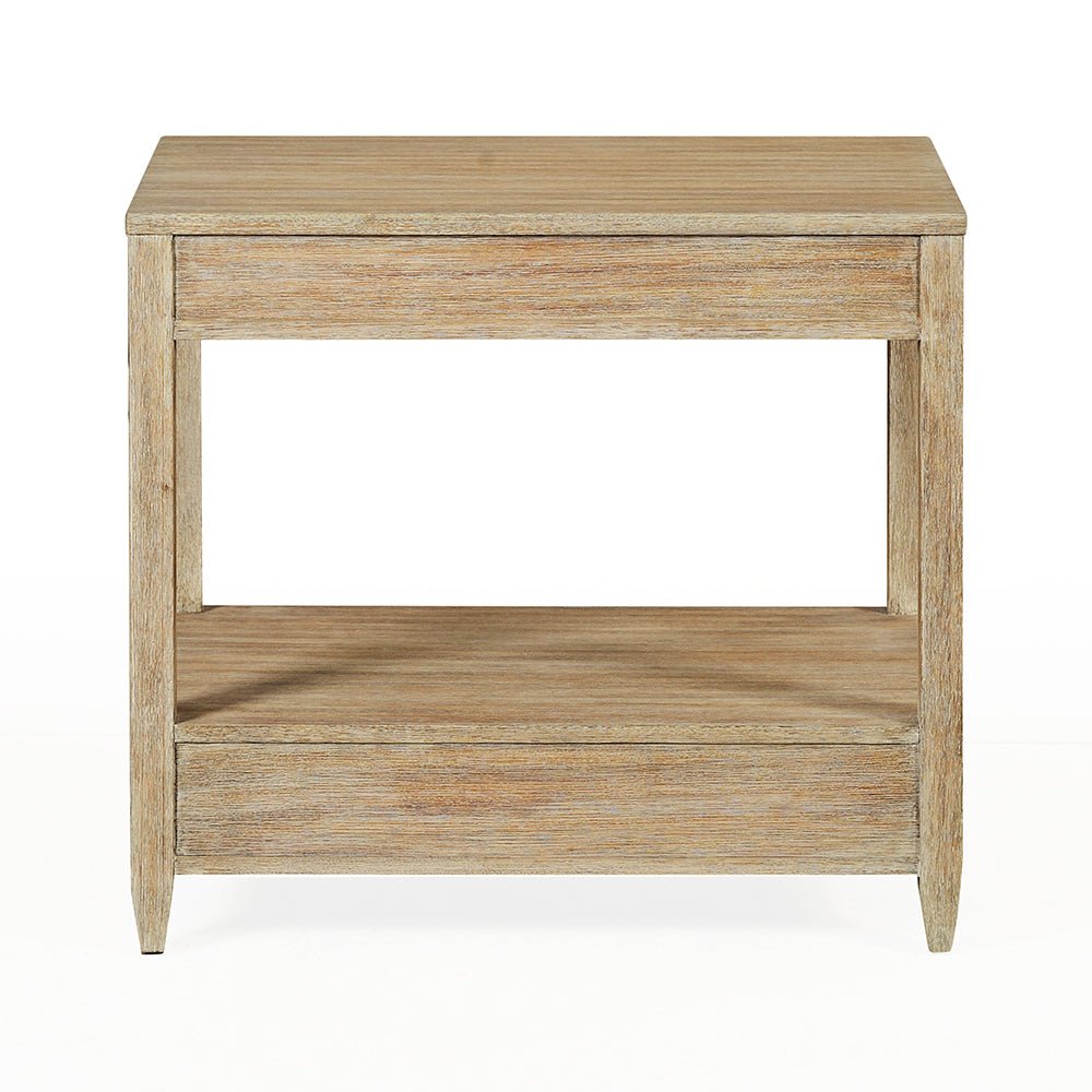 Classic Nightstand with a Weathered Finish - English Georgian America